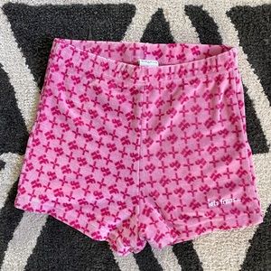 its frans…… Pink Monogram Terry Bike Short NWOT small